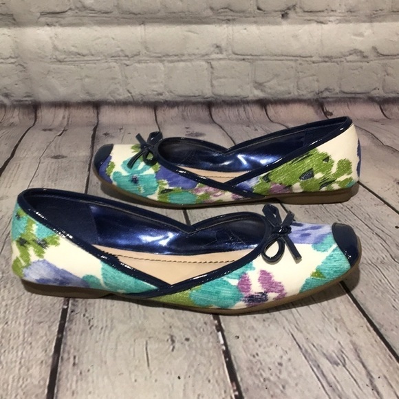 Sam & Libby navy floral flats size 6 1/2 - Picture 4 of 8